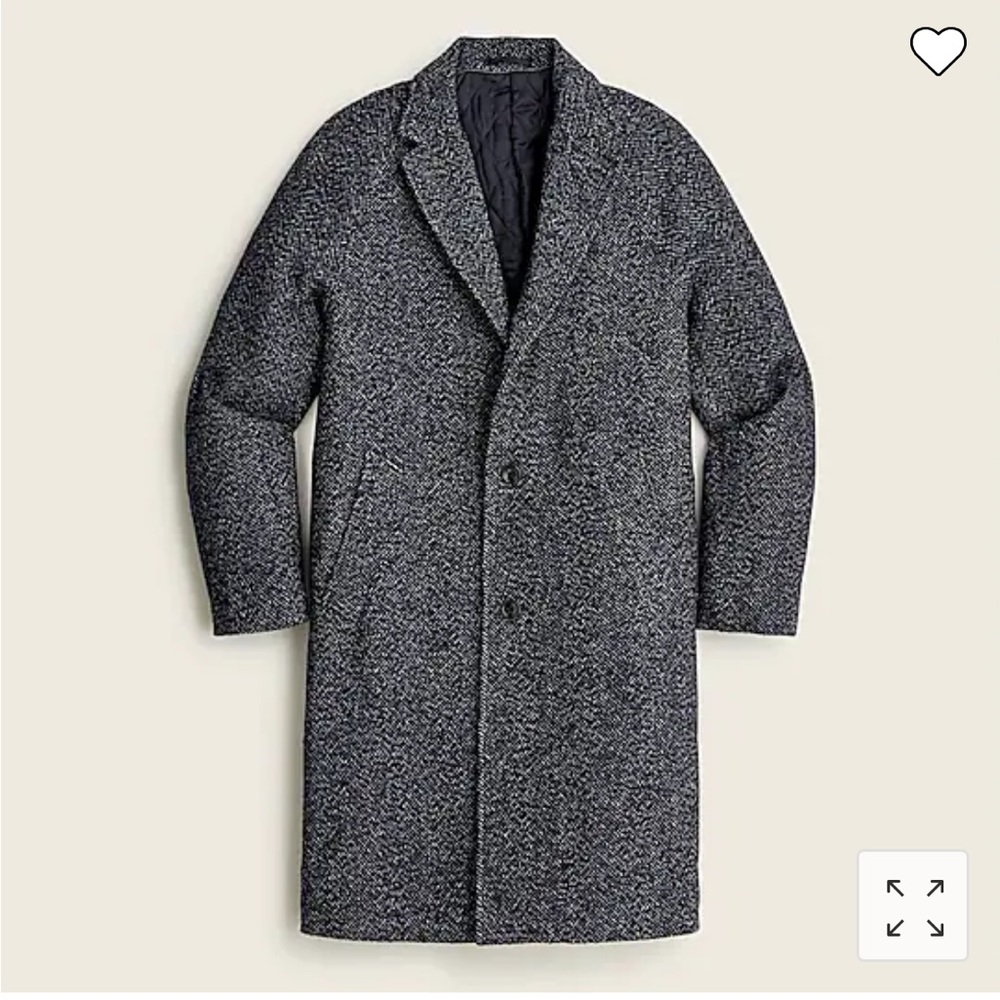 J Crew Ludlow Topcoat in Herringbone SIZE 42